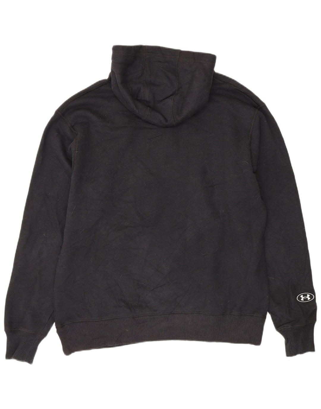 Мужской джемпер с капюшоном Under Armour, черный, хлопковый, среднего размера