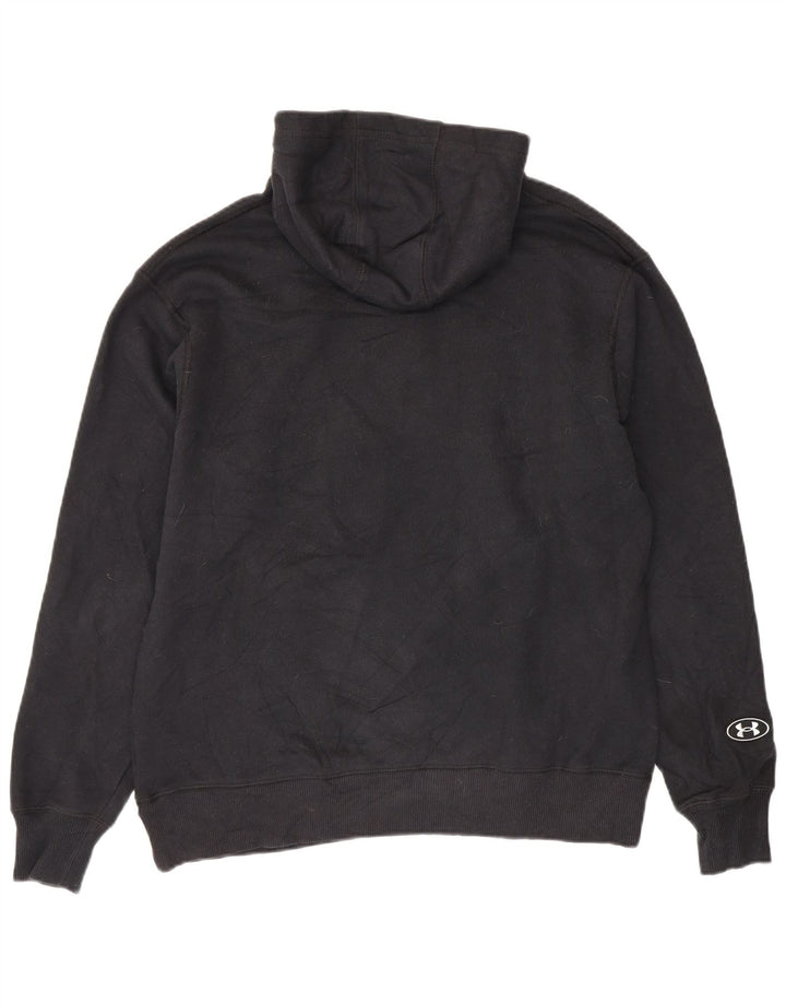 Мужской джемпер с капюшоном Under Armour, черный, хлопковый, среднего размера