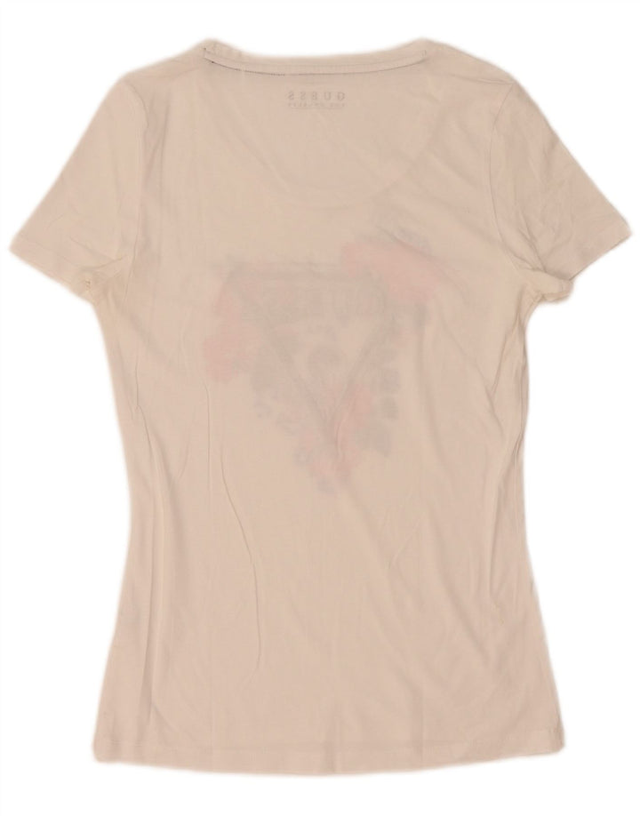 Женская футболка с рисунком Guess Top UK 12, средний белый