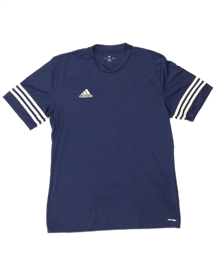 Мужская футболка Adidas Climalite, большой темно-синий полиэстер