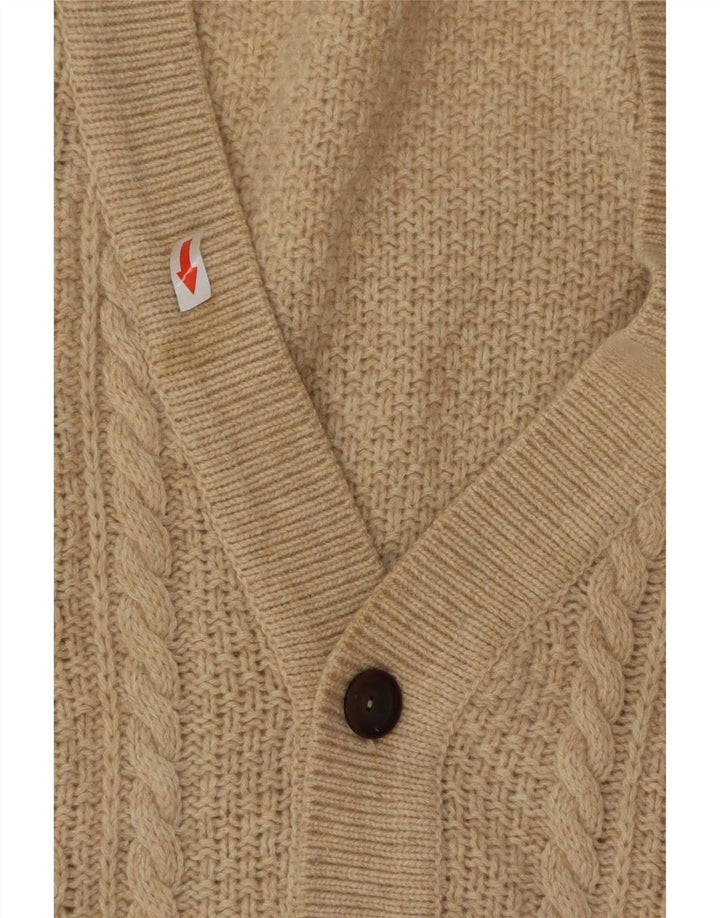 Мужской кардиган Think Pink IT 48 Medium Beige из овечьей шерсти