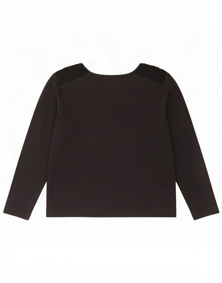 Женский топ Massimo Dutti с длинным рукавом UK 14 Средний черный