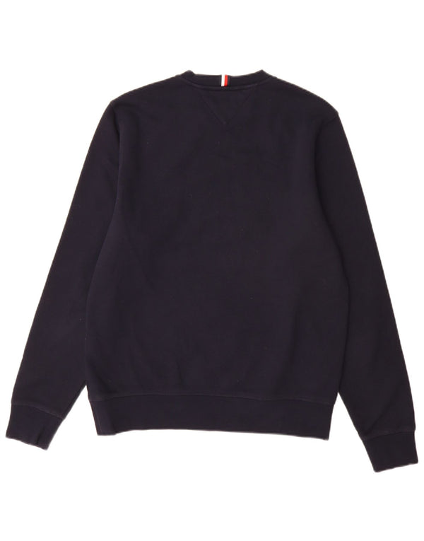 Tommy Hilfiger Мужской свитшот с рисунком, маленький темно-синий хлопковый джемпер
