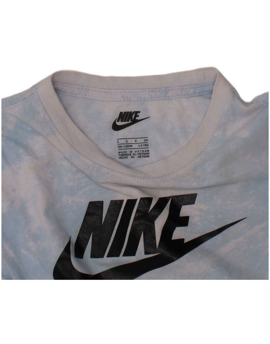Футболка NIKE с рисунком для мальчиков, топ 4–5 лет, маленький синий тай-дай