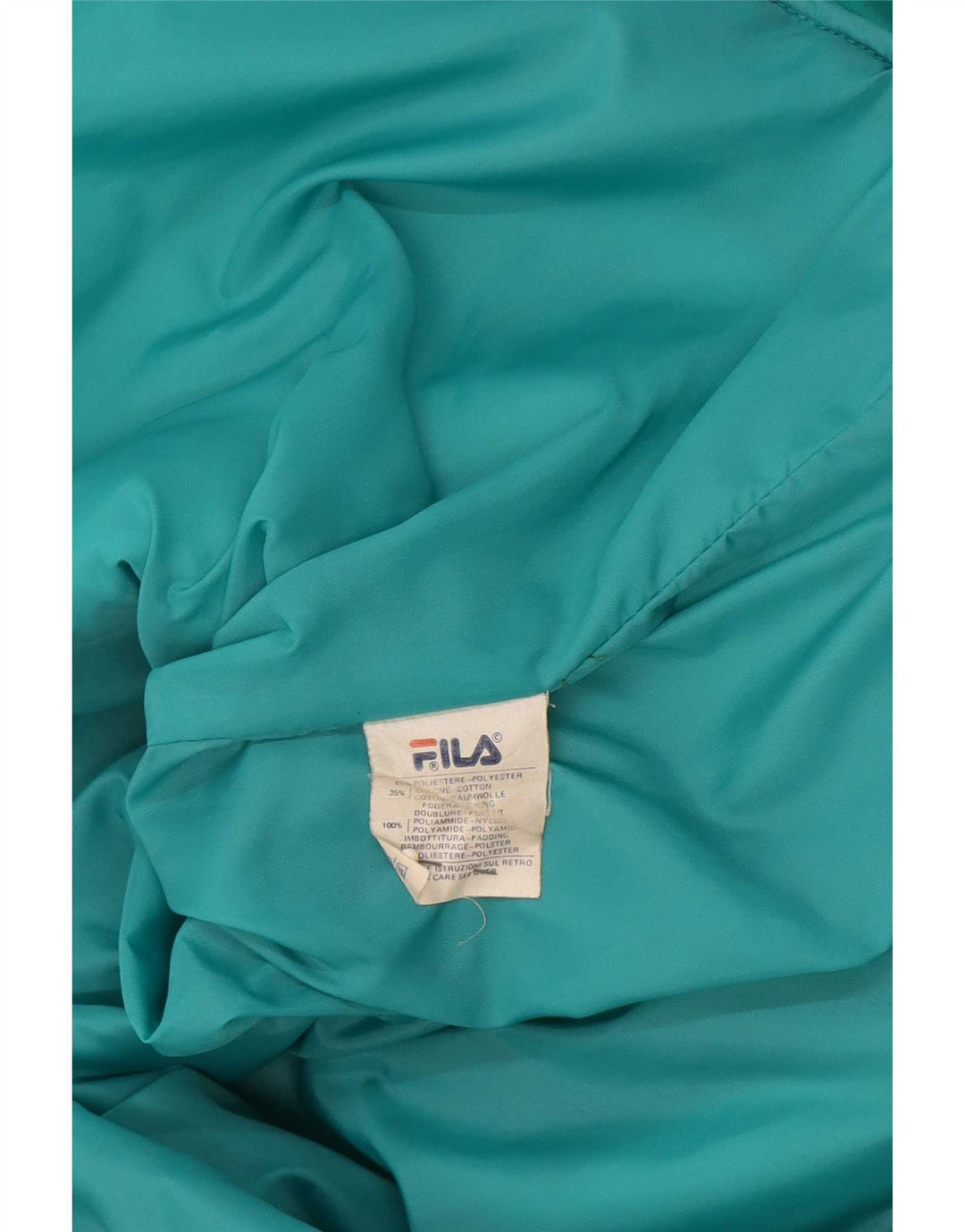 Мужская стеганая куртка Fila IT 50 Large Бирюзовый Полиэстер
