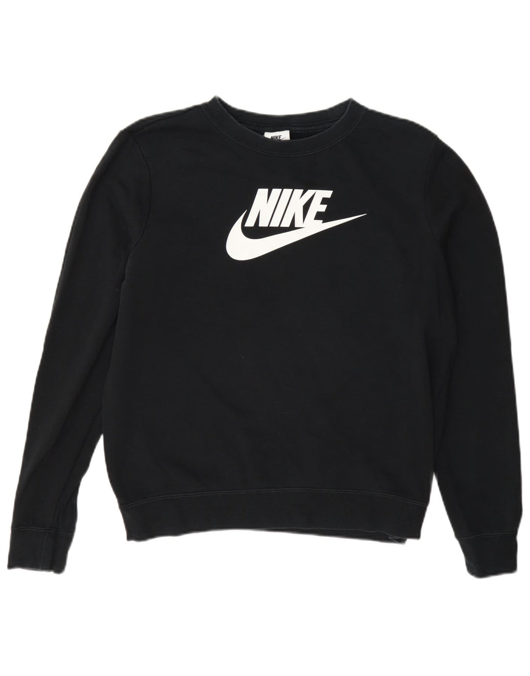 Женский джемпер большого размера с рисунком Nike UK 10, маленький черный хлопковый