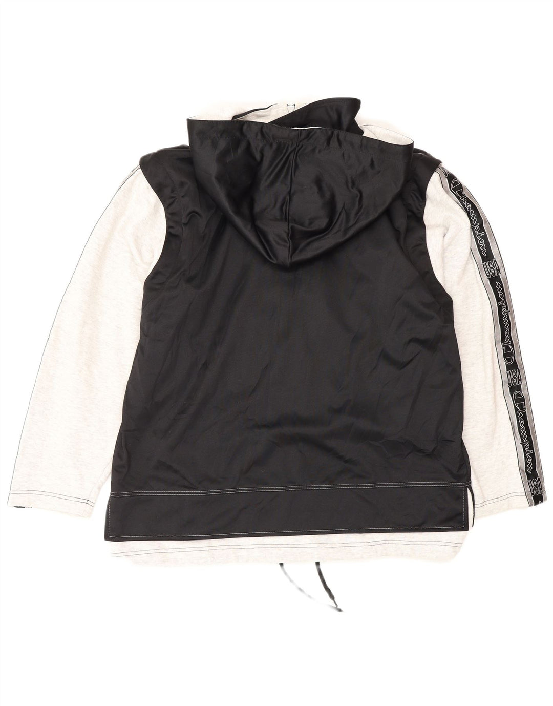 Мужской спортивный костюм Champion с капюшоном, верхняя куртка, средний черный, с цветными блоками