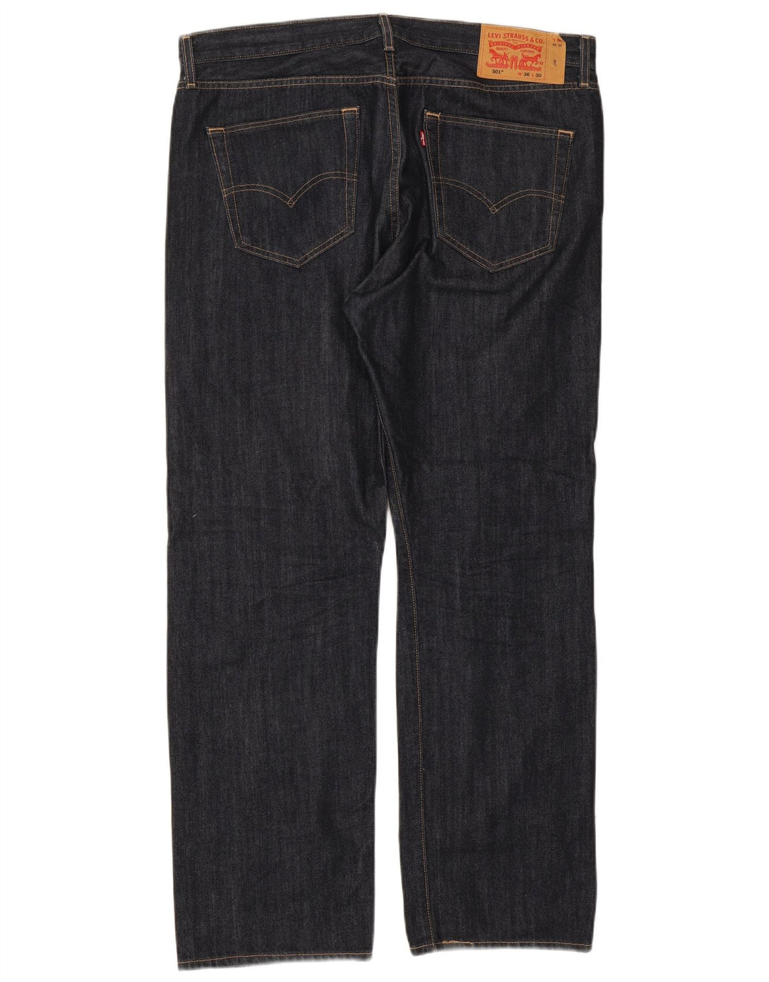 Мужские прямые джинсы Levi's 501 W36 L30 темно-синие, хлопок