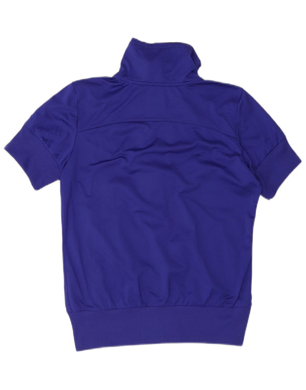 Nike Womens Tracksuit Top Jacket UK 14 Medium Navy Blue Colourblock