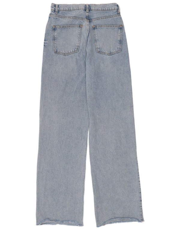 Женские джинсы с высокой талией Zara EU 38, маленькие W28 L33, синие, хлопок, 90-е годы