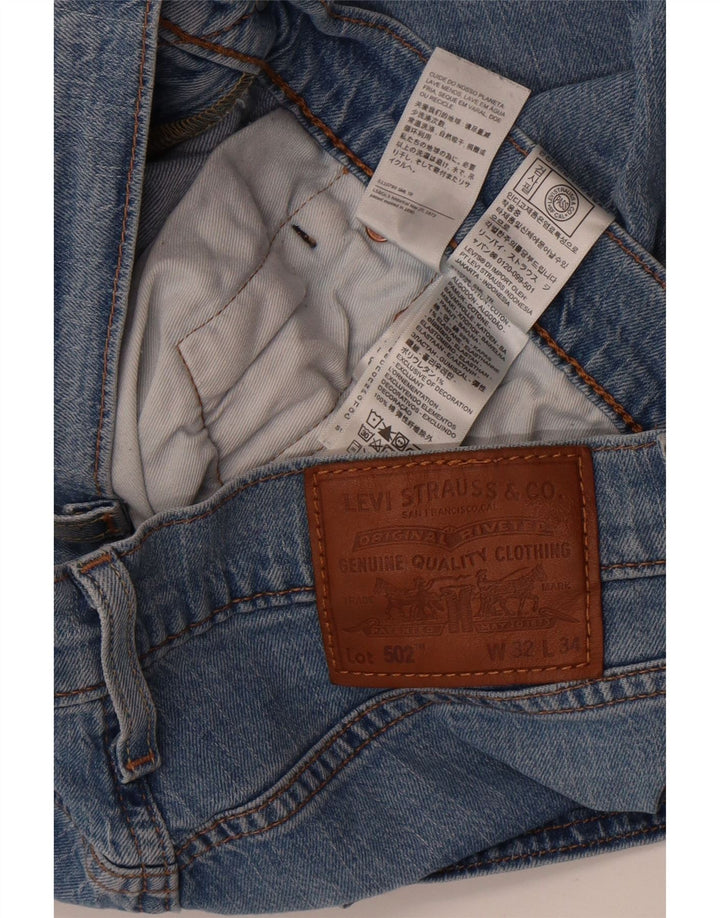 Мужские зауженные джинсы Levi's 502 W32 L28 синие, хлопок