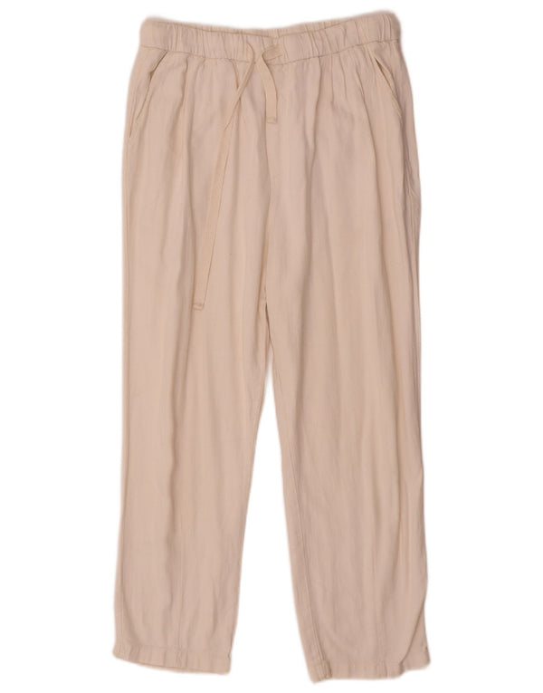 Женские укороченные брюки Zara, маленькие W26 L23, бежевые