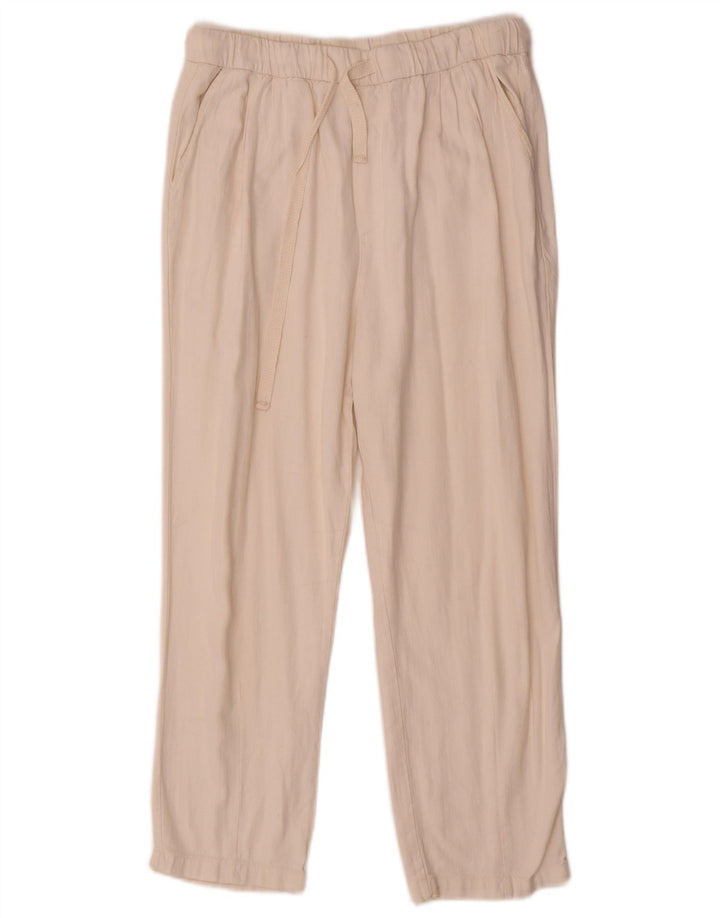 Женские укороченные брюки Zara, маленькие W26 L23, бежевые