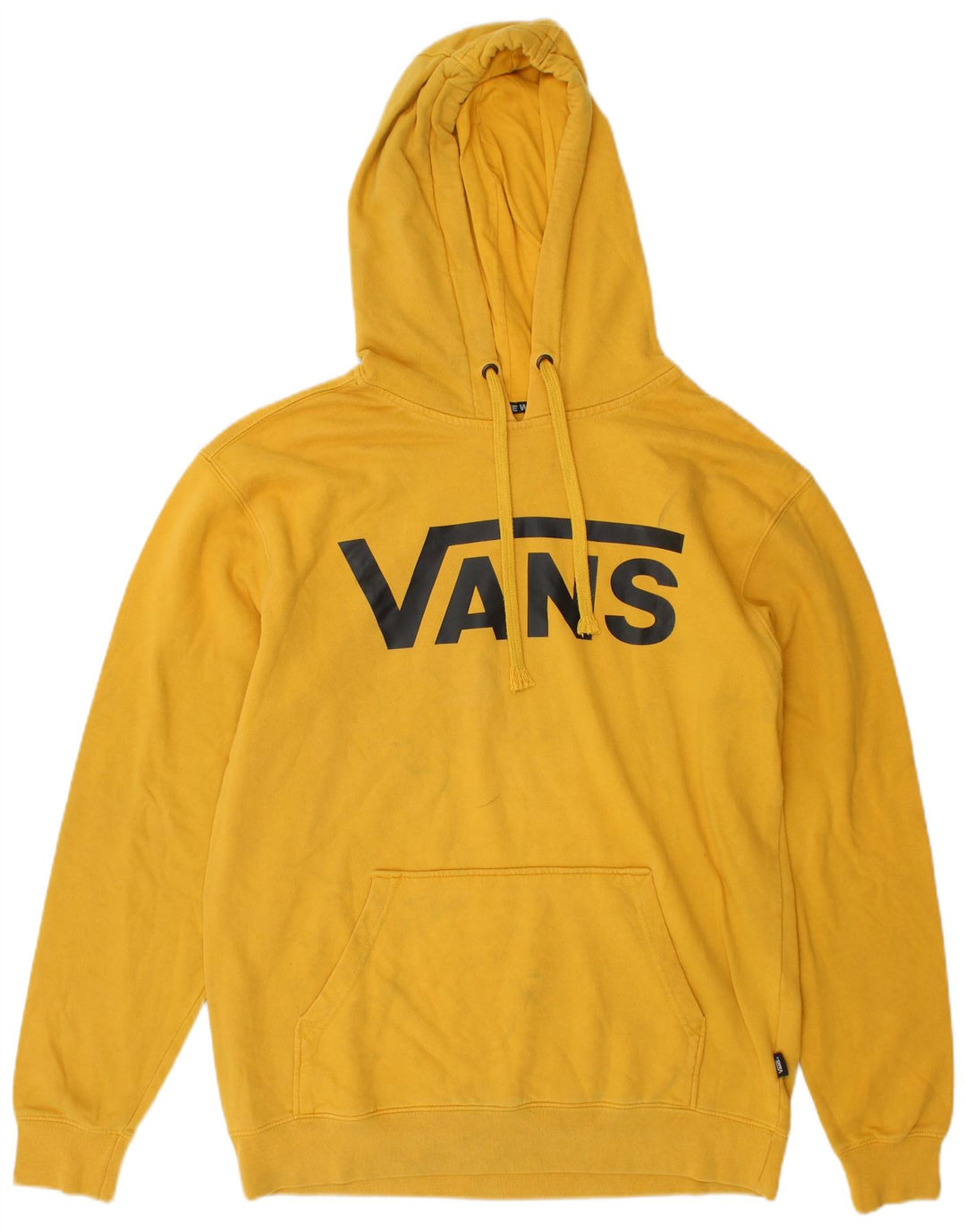 Мужской джемпер с капюшоном с рисунком Vans, хлопковый джемпер среднего желтого цвета