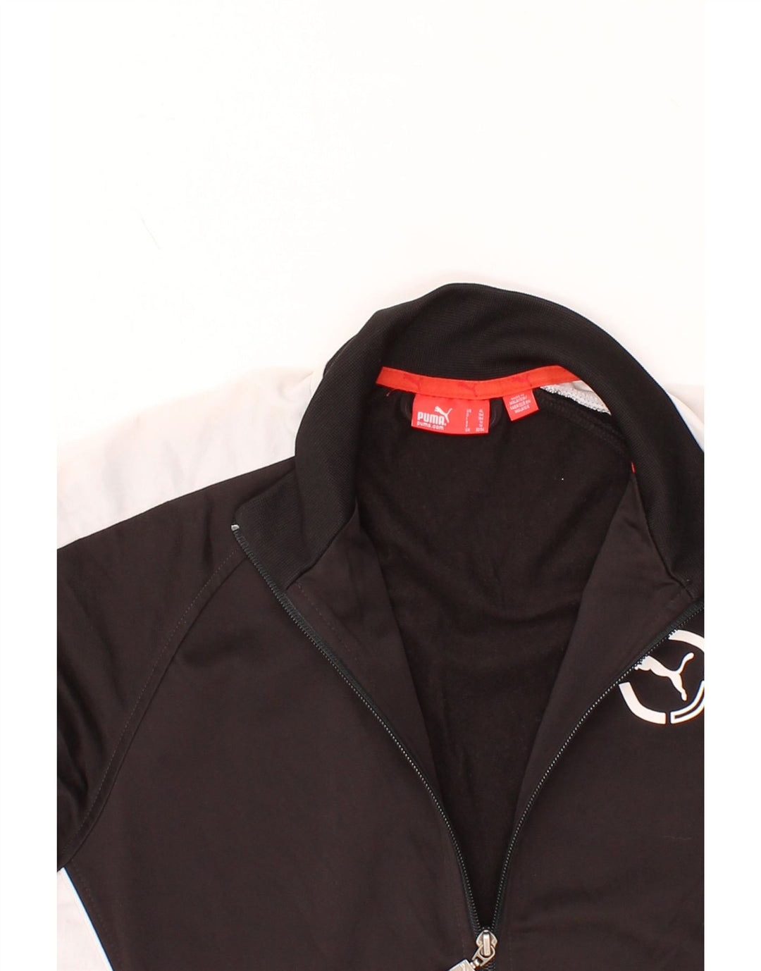 PUMA Boys Tracksuit Top Jacket 13-14 Years Black Colourblock Polyester Vintage Puma and Second-Hand Puma from Messina Hembry 