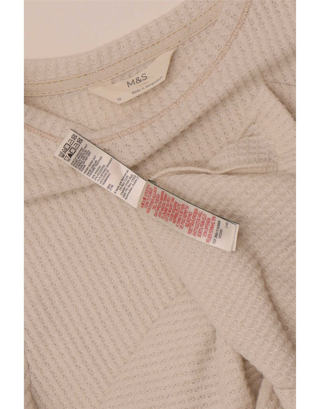 Женская блузка Marks & Spencer UK 6 XS Белая вискоза
