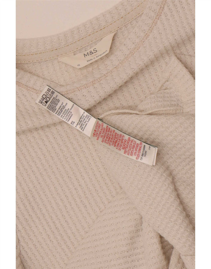 Женская блузка Marks & Spencer UK 6 XS Белая вискоза