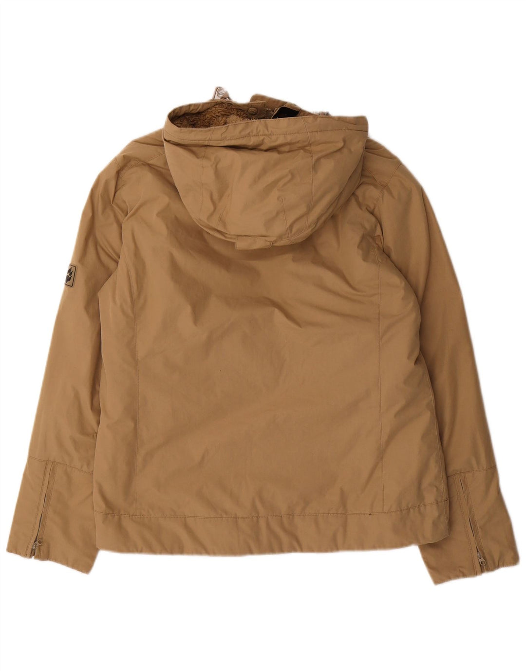 Jack Wolfskin Женская ветровка с капюшоном UK 12 Средний Бежевый