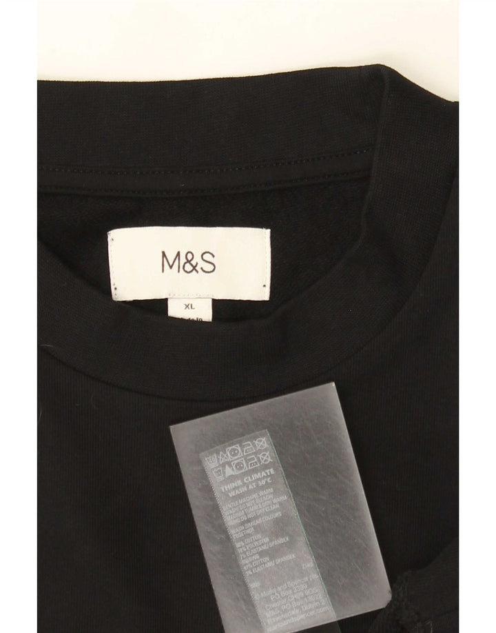 Мужской свитер Marks & Spencer XL, черный хлопок