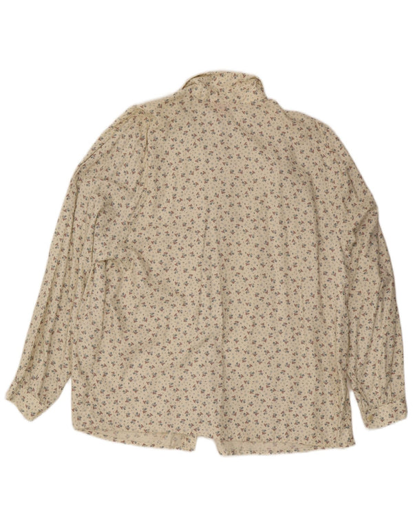 Винтажная женская рубашка IT 54 3XL Off White Floral