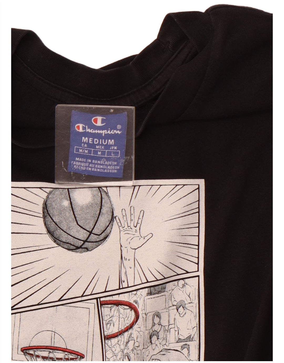 Мужская футболка с рисунком CHAMPION, средний черный