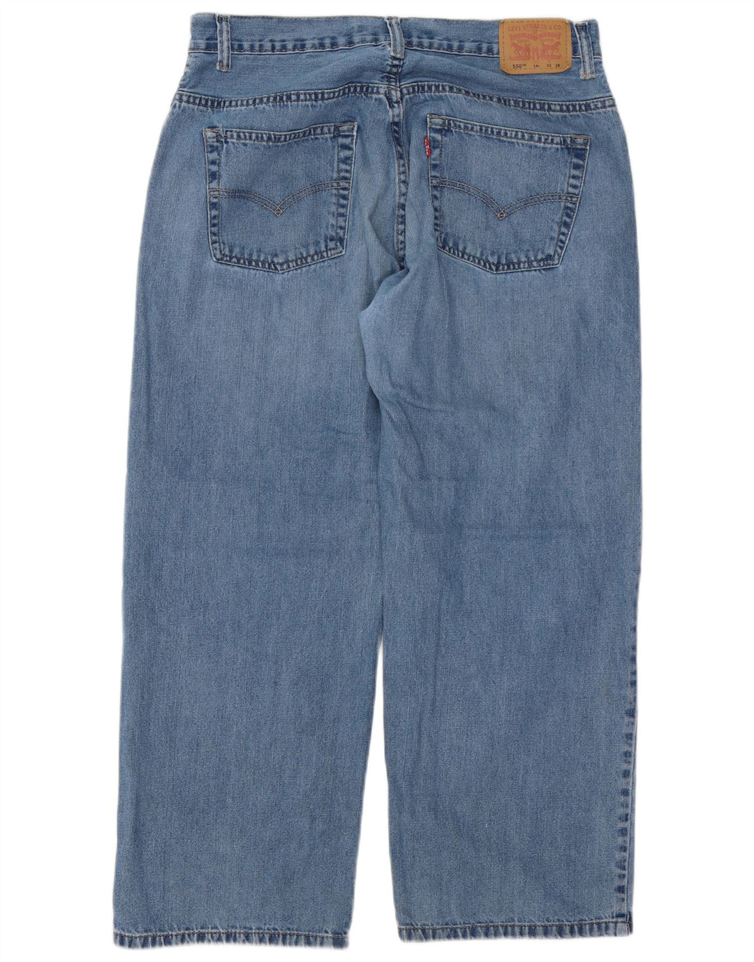 Прямые джинсы свободного кроя LEVI'S Boys 550 13-14 лет W33 L28, синий хлопок