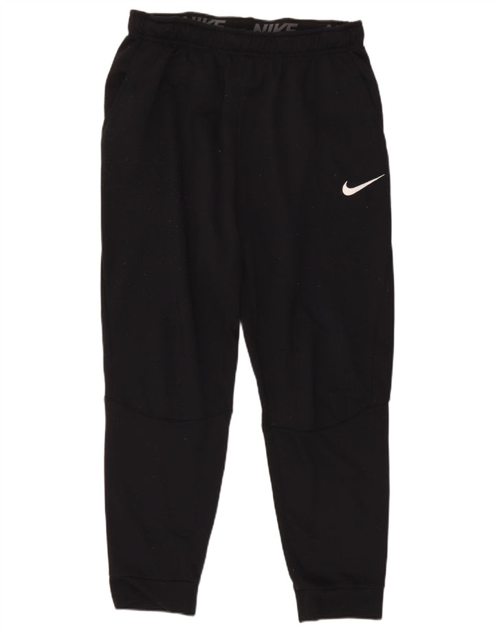 Мужские спортивные брюки Nike Dri Fit для бега, большие черные полиэстеровые брюки