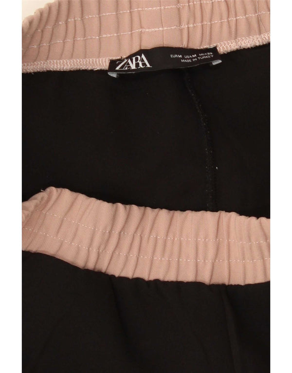 Женские спортивные брюки Zara Joggers UK 12, средние черные цветные блоки