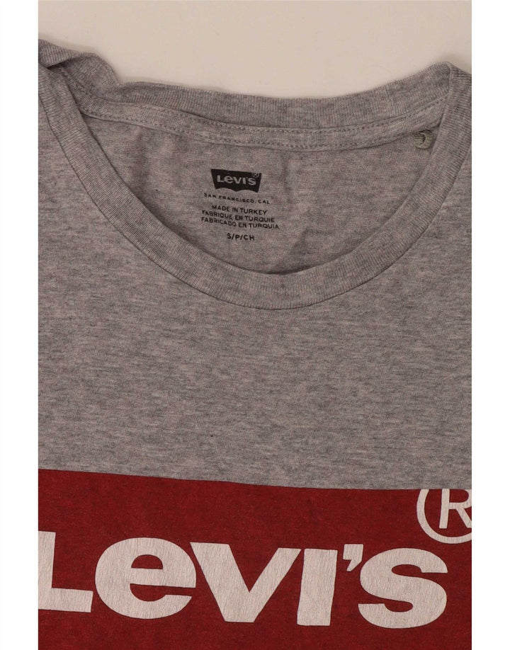 Мужская футболка с рисунком Levi's, маленький серый в крапинку