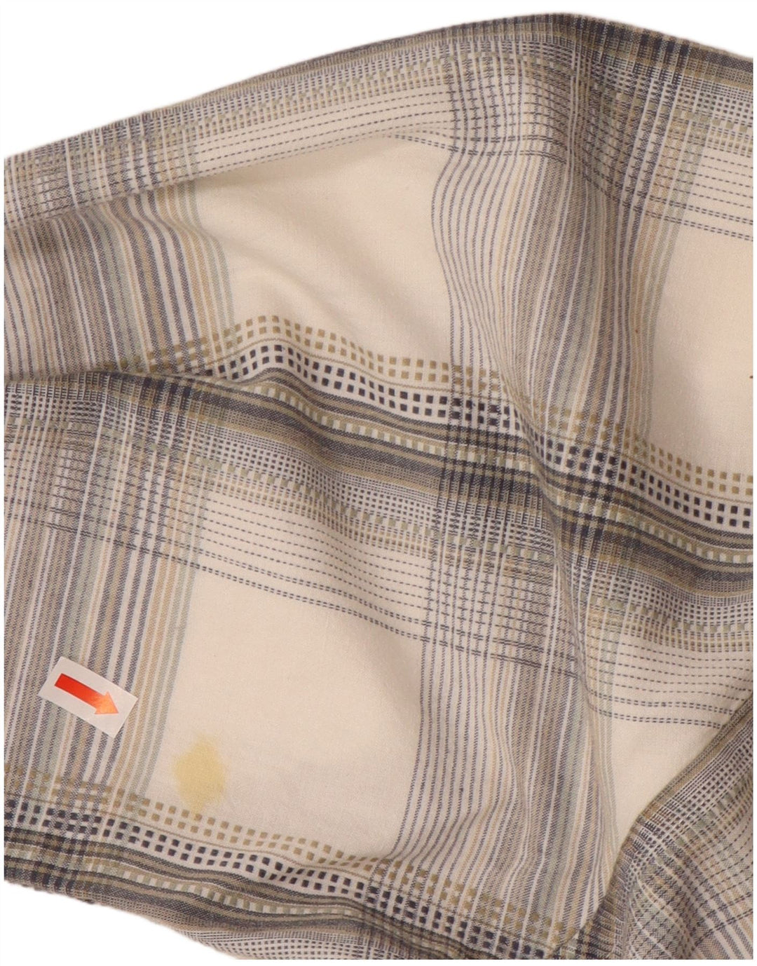WRANGLER Mens Shirt Medium Off White Check