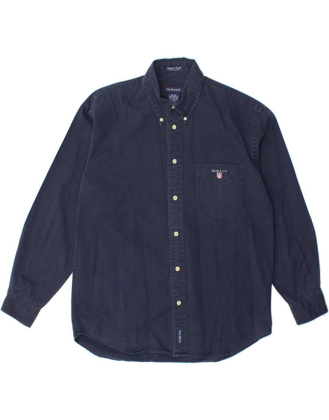GANT Boys Shirt 15-16 Years XL Navy Blue Cotton Vintage Gant and Second-Hand Gant from Messina Hembry 