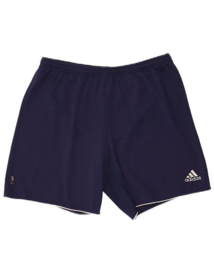 Мужские спортивные шорты Adidas Climalite XL темно-синие из полиэстера