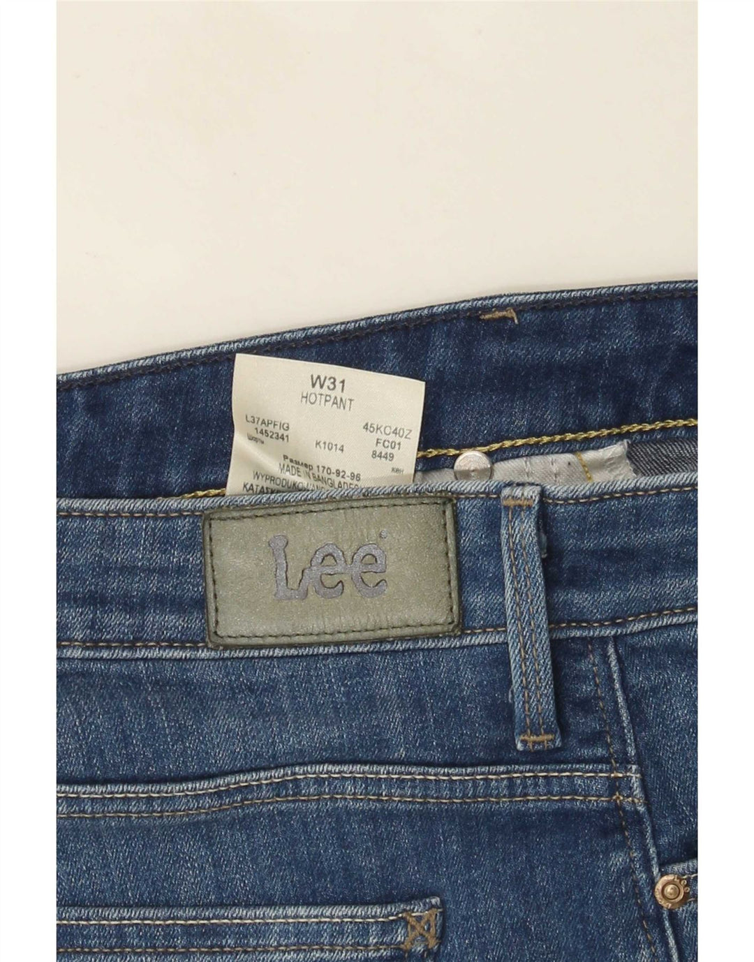Женские джинсовые шорты Lee W31, хлопковый средний синий цвет