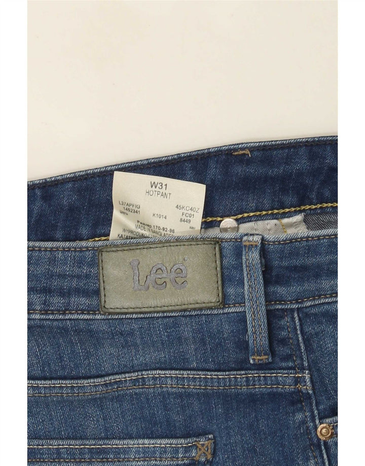 Женские джинсовые шорты Lee W31, хлопковый средний синий цвет