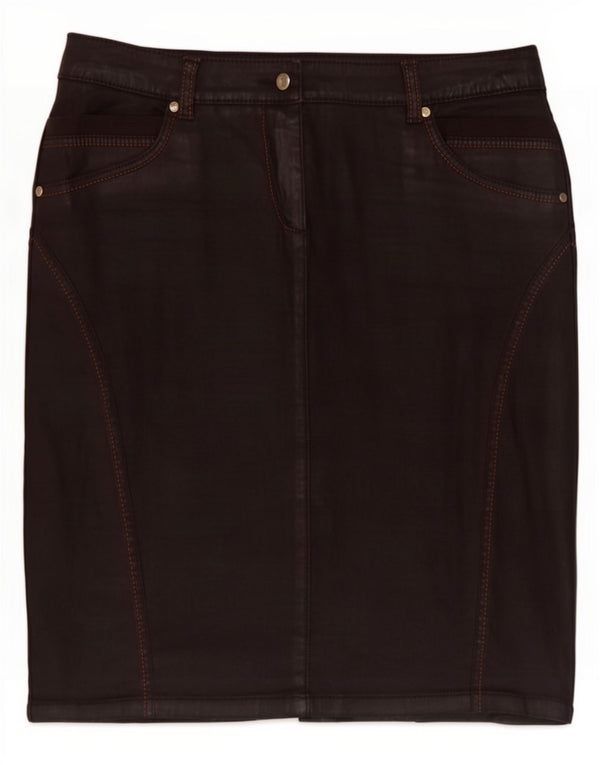 Женская джинсовая юбка Trussardi IT 44 Medium W30 Коричневая, хлопок