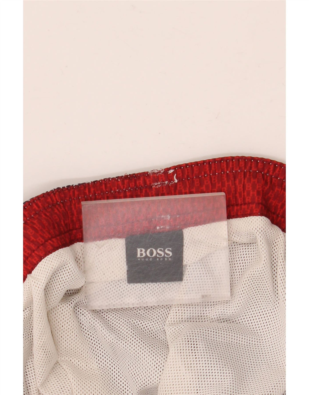 Мужские шорты для плавания Hugo Boss с рисунком, средний темно-синий, полиэстер с геометрическим рисунком