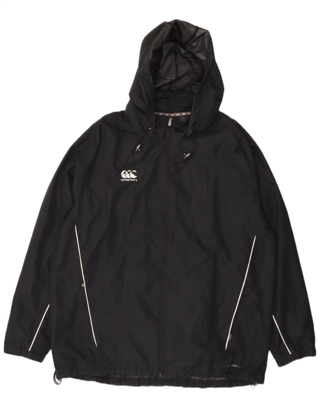 Мужская дождевик с капюшоном Canterbury UK 46 3XL, черный полиэстер