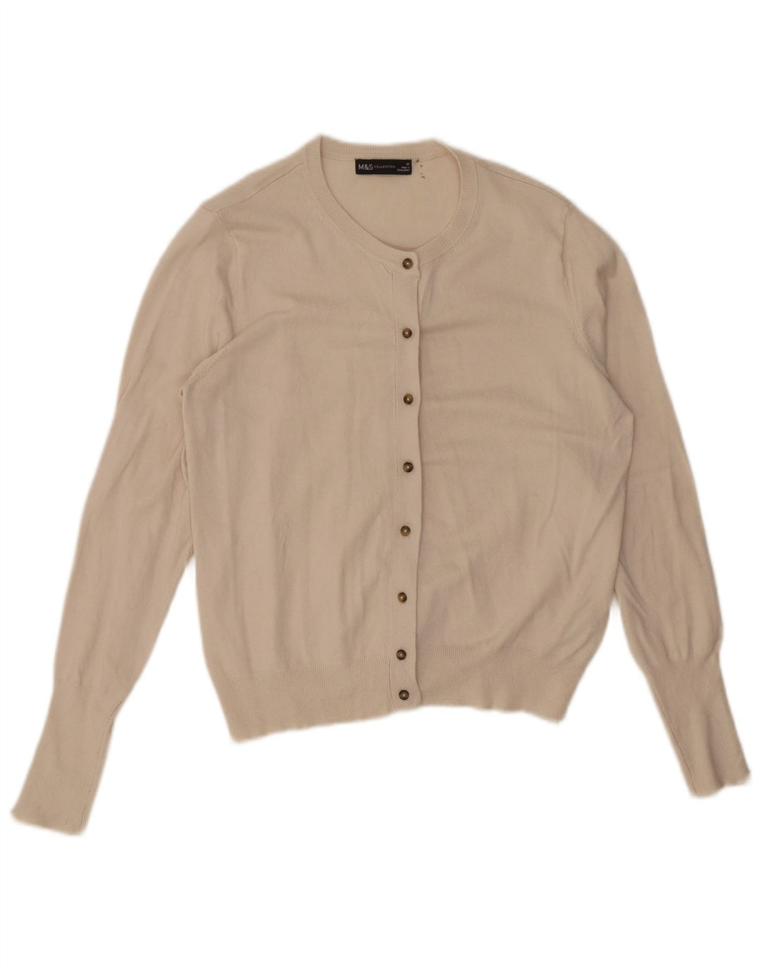 Женский кардиган Marks & Spencer UK 14, средний кремовый из вискозы