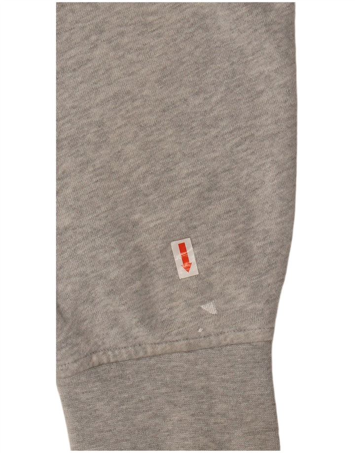 LACOSTE Мужской свитер с капюшоном на молнии, размер 5, большой серый хлопок с крапинками