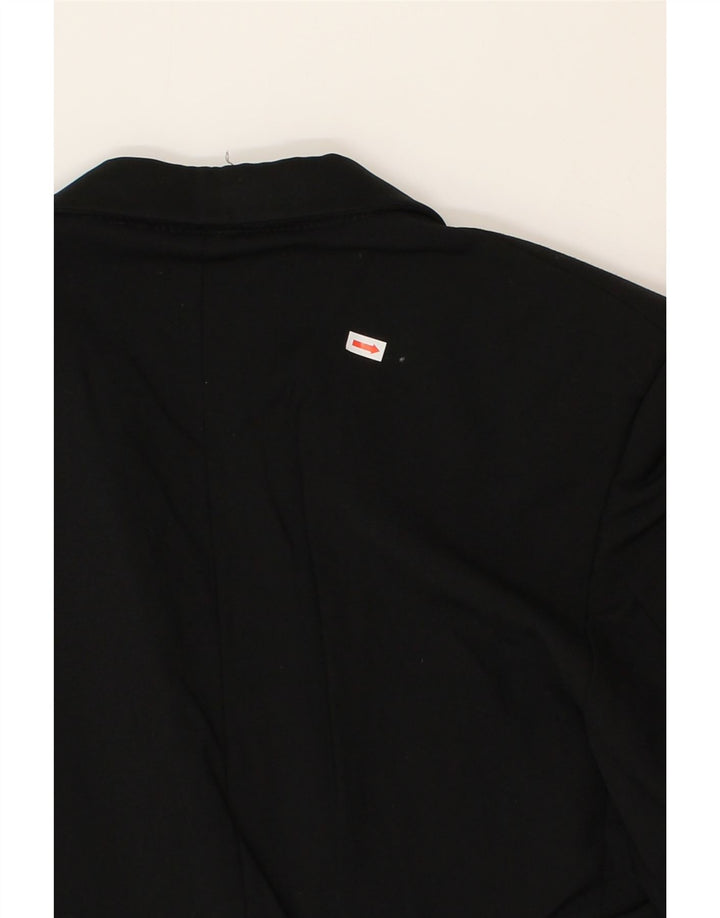 VINTAGE Mens 1 Button Blazer Jacket UK 38 Medium Black Wool Vintage Vintage and Second-Hand Vintage from Messina Hembry 