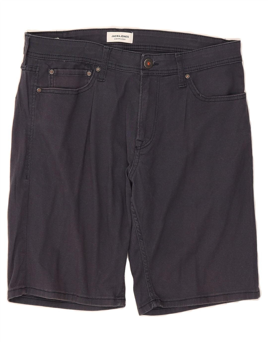 JACK & JONES Mens Denim Shorts Large W34  Navy Blue Cotton Vintage Jack & Jones and Second-Hand Jack & Jones from Messina Hembry 