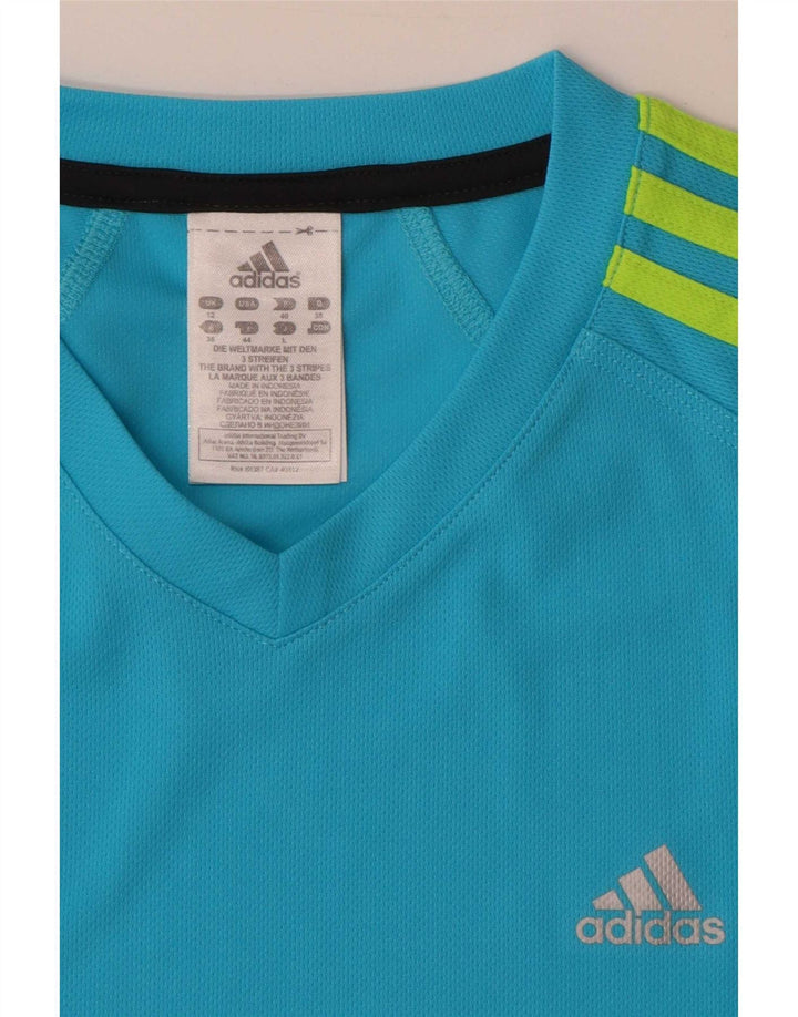 Женская футболка Adidas Top UK 12, средний синий полиэстер