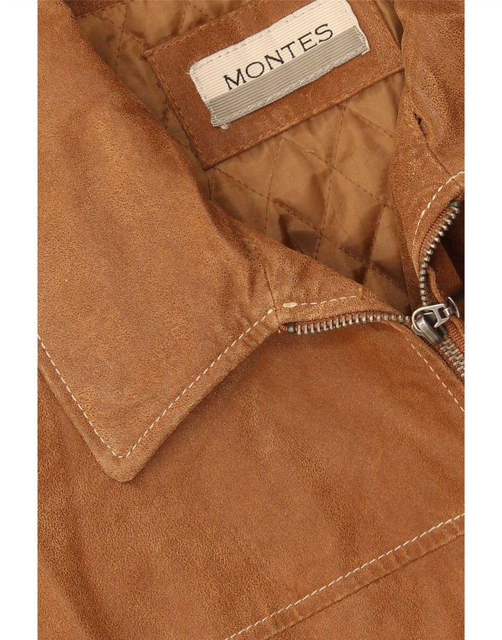 Мужская замшевая куртка Montes UK 42 XL коричневая
