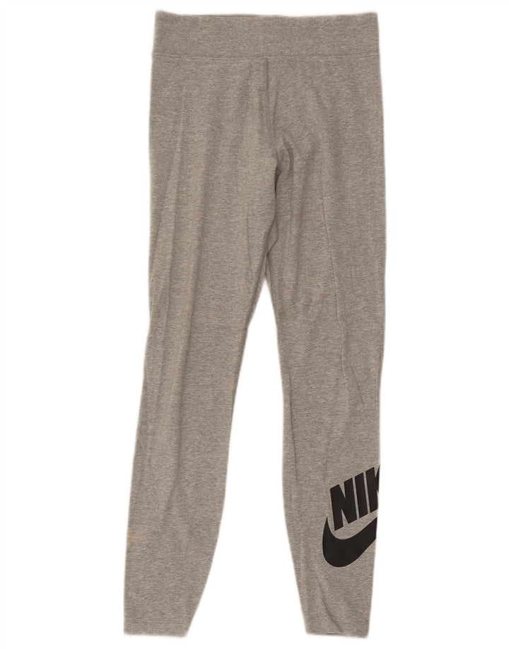 Женские леггинсы с рисунком Nike UK 8, маленькие серые, хлопковые