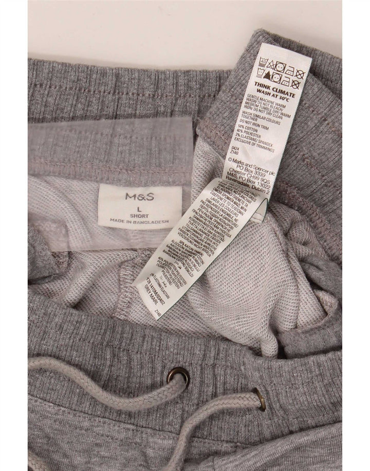 Мужские спортивные брюки Marks & Spencer, большие серые хлопковые брюки с крапинками