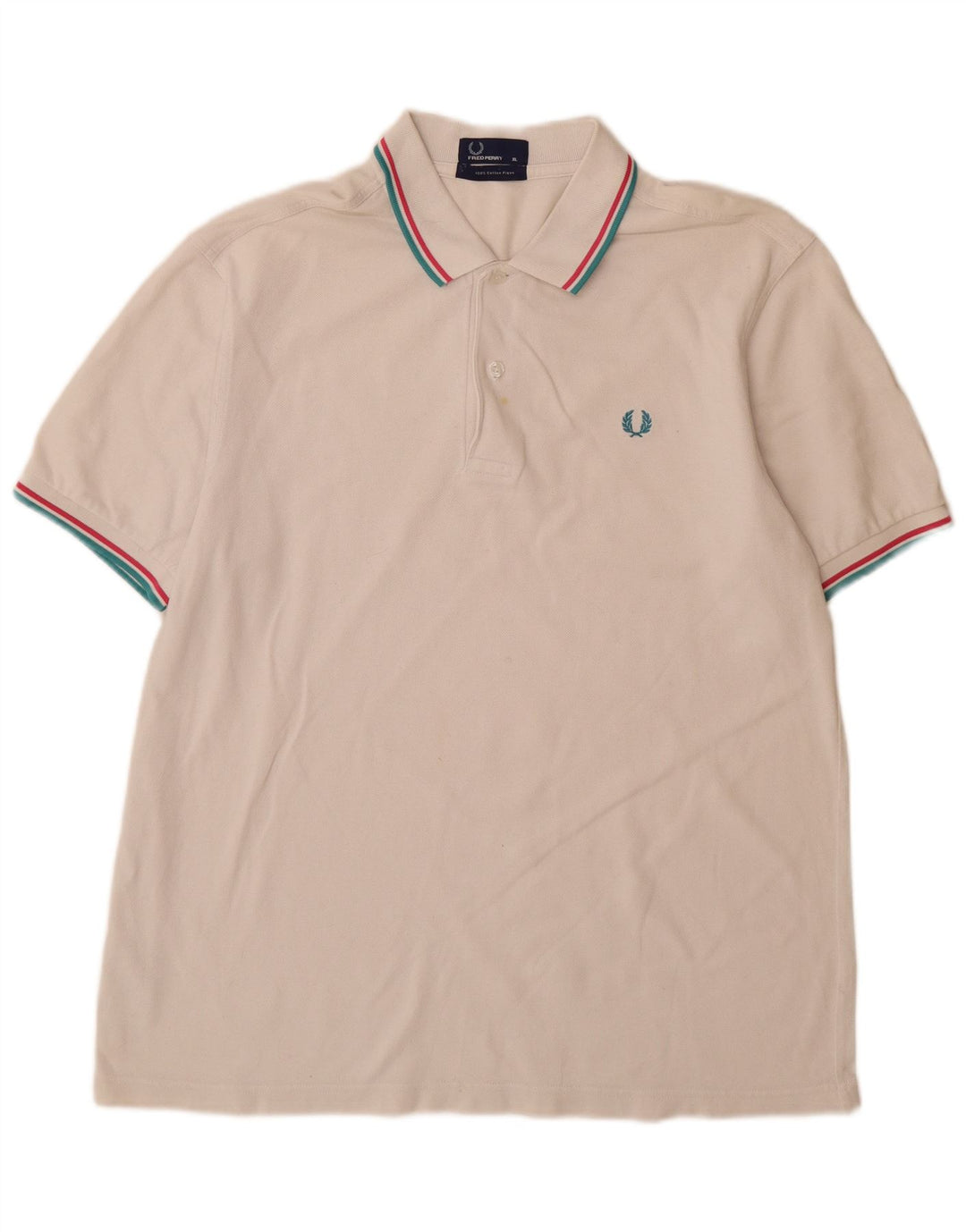 Мужская рубашка-поло Fred Perry XL, хлопок в белую полоску