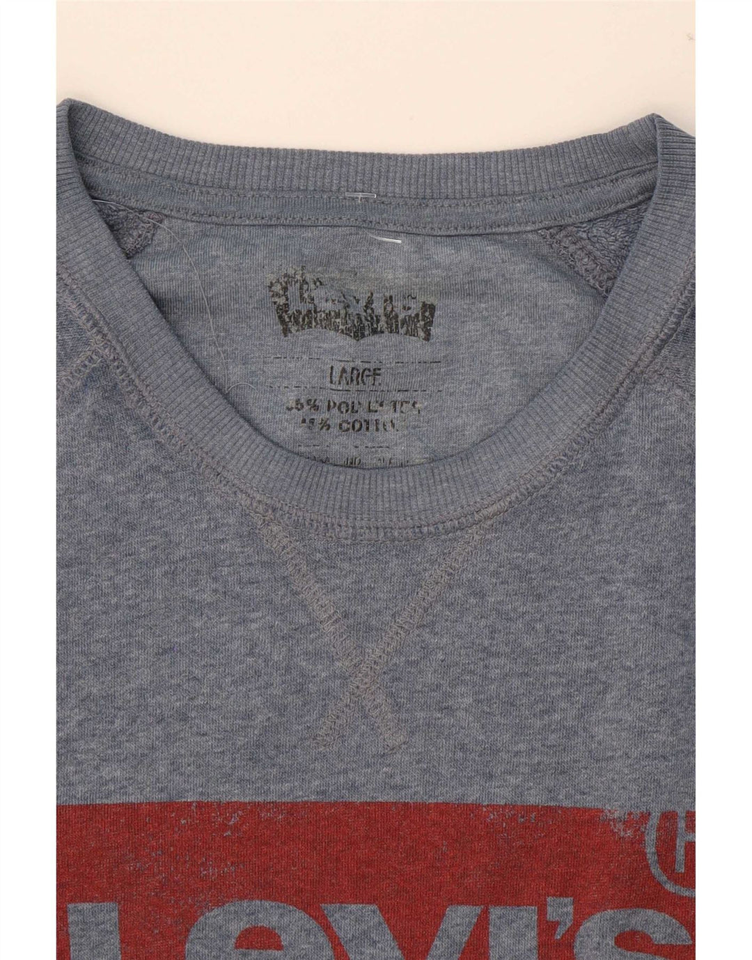 Мужской свитшот с рисунком Levi's, большой синий полиэстер