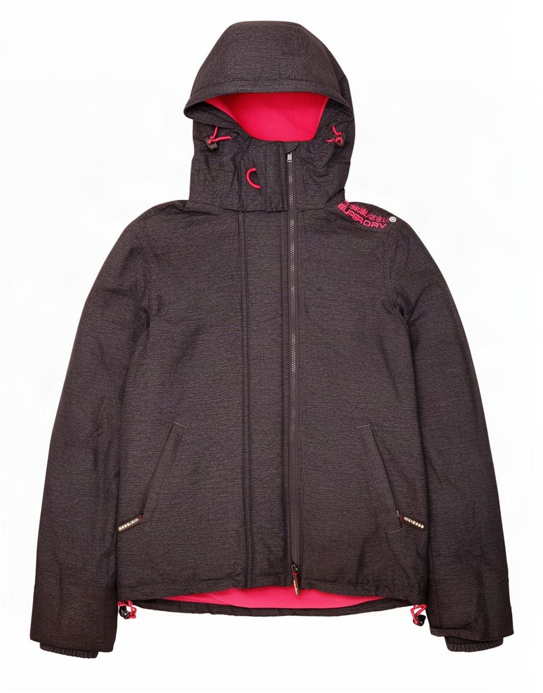 Женская ветровка с капюшоном Superdry UK 14, средний серый