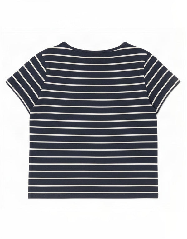 Женская футболка Jack Wills Top UK 10, маленькая, темно-синяя, в полоску, хлопок