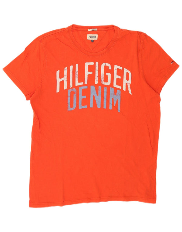Tommy Hilfiger Мужская футболка с рисунком Top XL Оранжевый